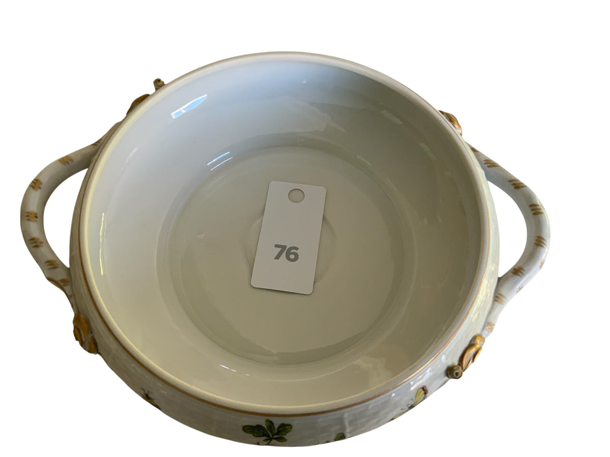 Herend Rothschild Bird 11" Round Covered Vegetable Bowl Porcelain 90/RO Made in Hungary