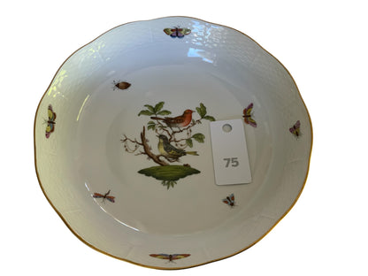 Herend Rothschild Bird 10" Round Vegetable Bowl Porcelain 80/RO Made in Hungary