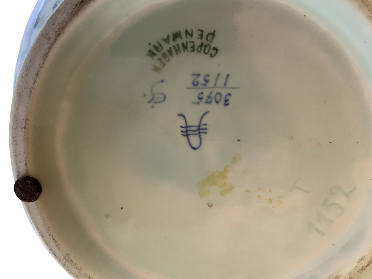 1951 Aluminia (Royal Copenhagen) Large Faience Baluster Vase Model 3075 / 1152 Made in Denmark