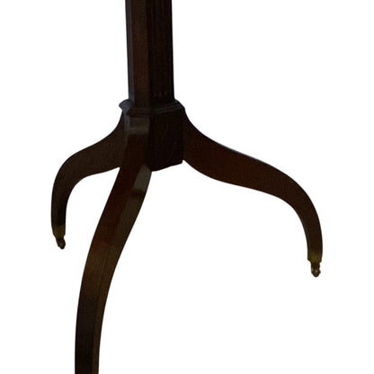 French Louis XVI/Regency Style Guéridon Table Mahogany Marble Top Brass Gallery 19th-20 Century