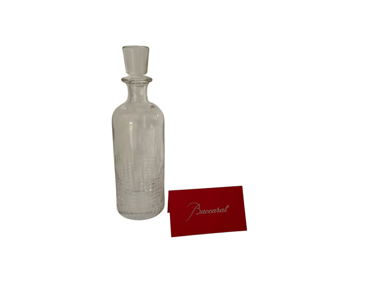 Vintage Baccarat Nancy Large Wine/Spirits Crystal Glass Decanter w/Stopper Made in France 1950s-1970s