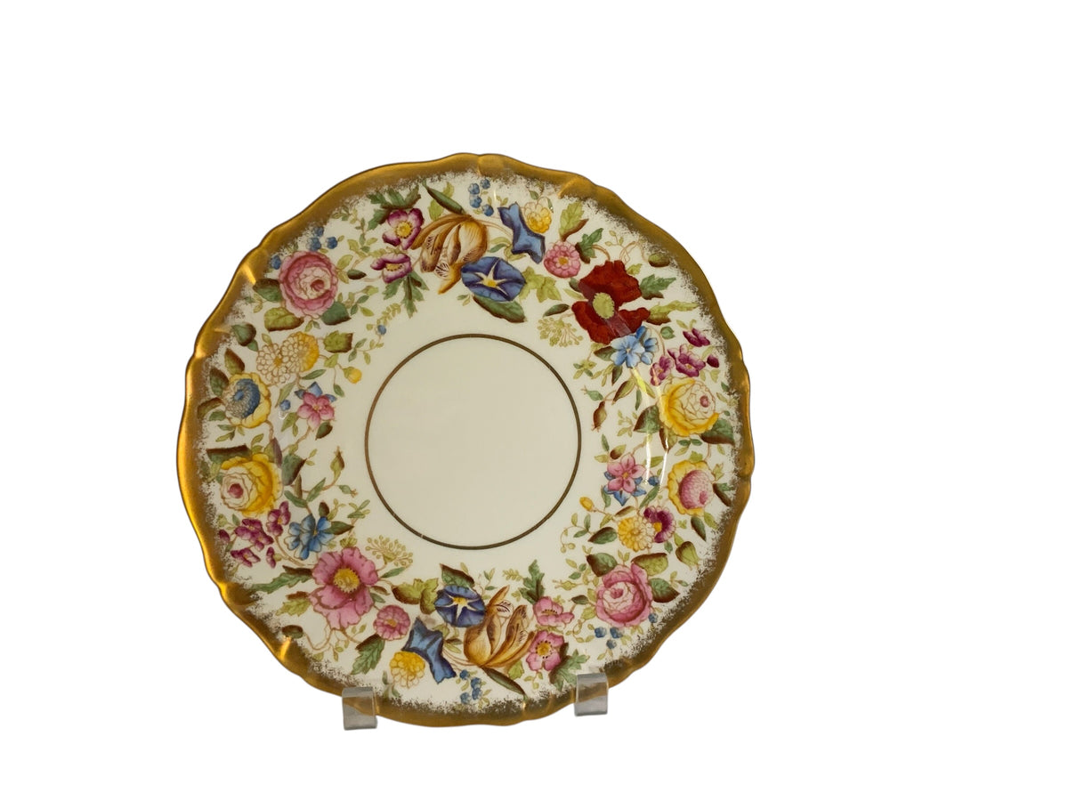 Vintage Hammersley "Queen Anne" Bone China 9" Coupe Luncheon Plate Made in England 1940s-1950s