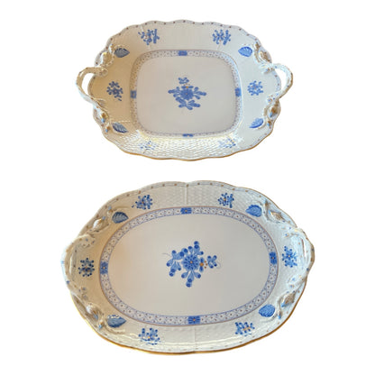 Herend Blue Garden WB-3 157-Piece Hand-Painted Porcelain Estate Dinner Service for 20 Hungary 1980s