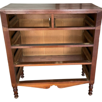 Antique American Federal Sheraton Southern Inlaid Cherry Chest of 5 Drawers USA circa 1815–1825