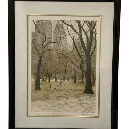 Harold Altman “Central Park South” Signed & Numbered Lithograph 86/285 USA 1985