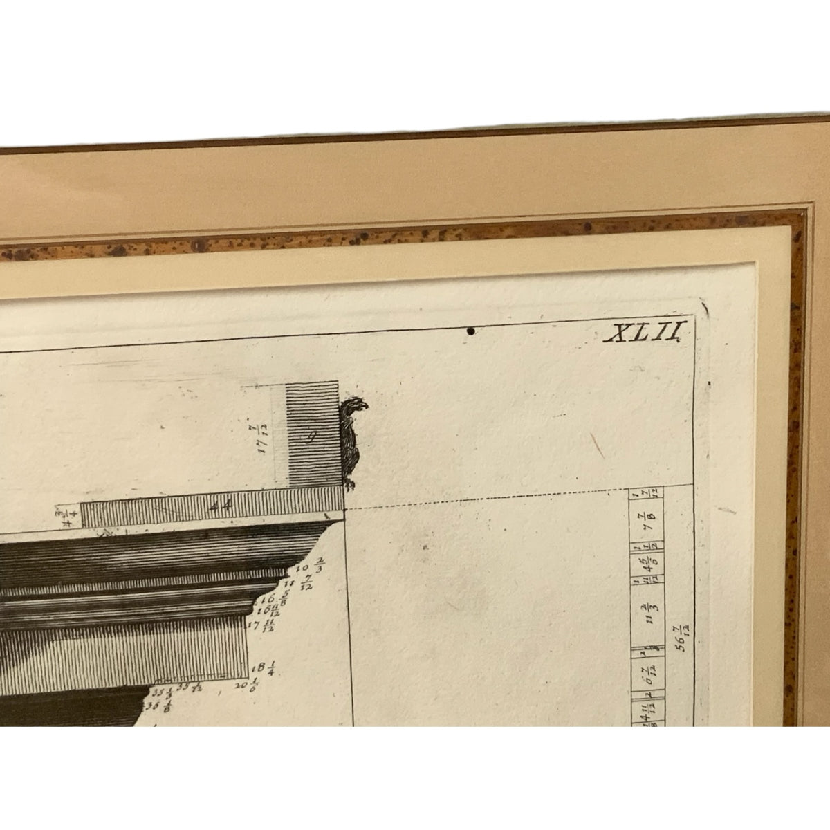 Giovanni Battista Piranesi "Le Antichità Romane Vol. IV Pl. XLII" Engraving 1756-1757 Provenance Custom Framed by J. Pocker & Son, NYC