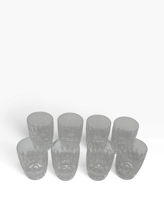 Set of 6 Vintage Waterford Crystal Colleen 5 oz. Whiskey Flat Tumbler Made in Ireland 1968-2018 Mint
