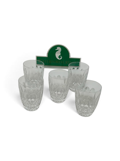 Set of 5 Vintage Waterford Crystal Colleen 5 oz. Whiskey Flat Tumbler Made in Ireland 1968-2018 Mint