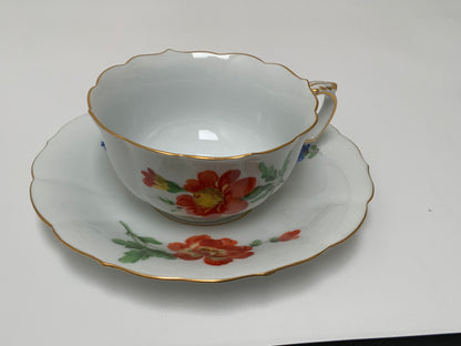 Vintage Rare Meissen Pfeiffer Period 25-Piece Multi-Floral Botanical Coffee & Dessert Service First Quality c1924-1934
