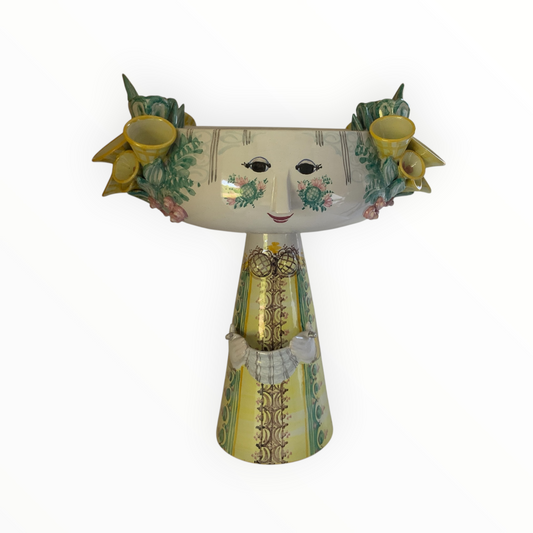 Bjørn Wiinblad (1918–2006) V16 “Eva” Large 20.5" Figural Centerpiece Candelabrum Denmark 1999