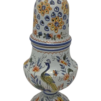 Vintage Tiffany & Co. Hand-Painted French Faience Muffineer Sugar Shaker No. 2896 Made in France 1980s