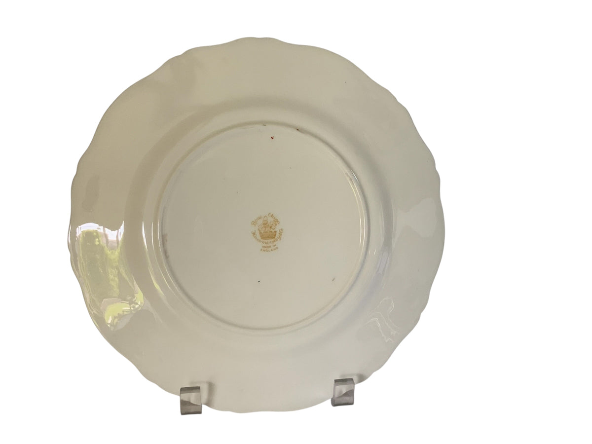 Vintage Hammersley "Queen Anne" Bone China 9" Coupe Luncheon Plate Made in England 1940s-1950s