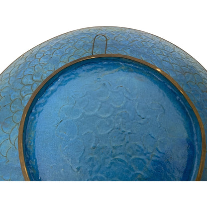 Antique Japanese Meiji Cloisonné Hō-ō Phoenix Goldstone Charger c. 1880-1900