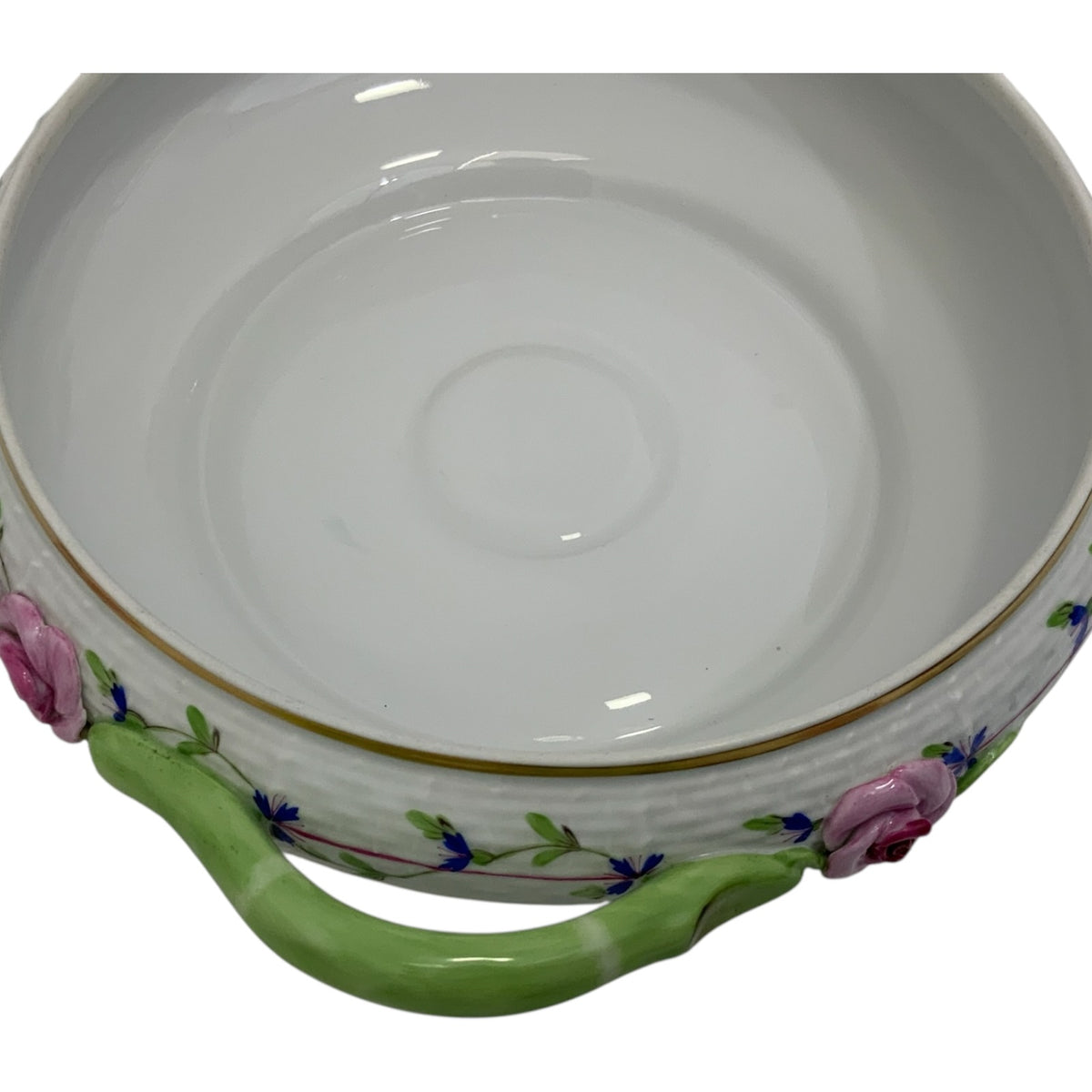 Vintage Herend Hungary Blue Garland PBG Round Covered Vegetable Dish Form 86 c. 1980s