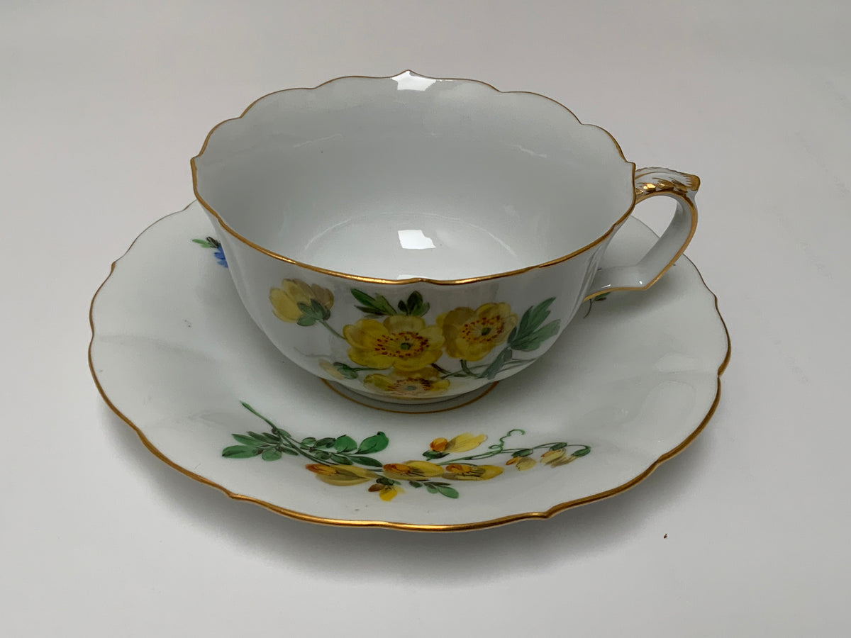 Vintage Rare Meissen Pfeiffer Period 25-Piece Multi-Floral Botanical Coffee & Dessert Service First Quality c1924-1934