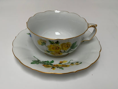 Vintage Rare Meissen Pfeiffer Period 25-Piece Multi-Floral Botanical Coffee & Dessert Service First Quality c1924-1934