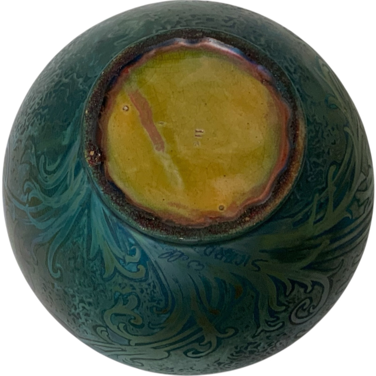 Antique Weller Sicard Sicardo Art Nouveau Iridescent Floral Jardiniere American c. 1902-1907
