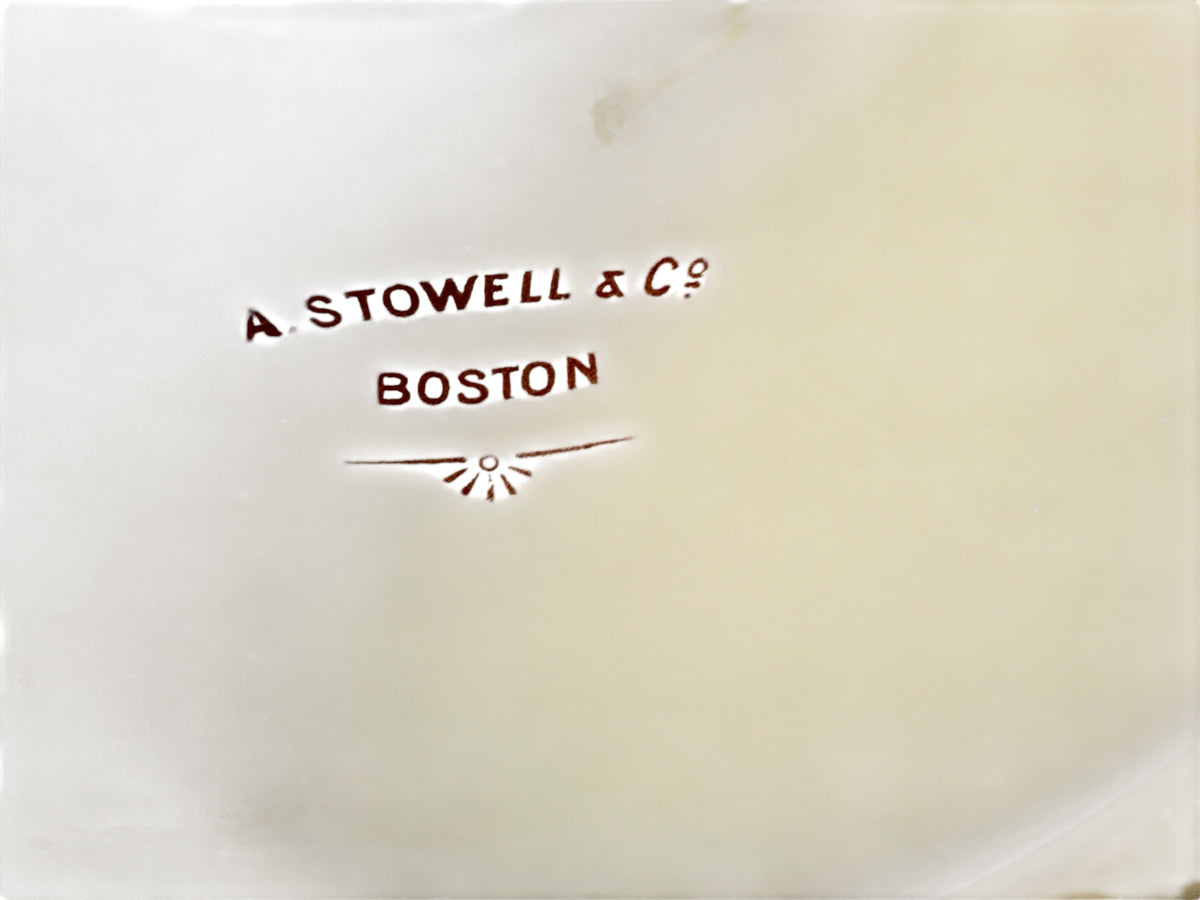 Antique 14" Royal Worcester Snake Handle Ewer Shape 137 A. Stowell Boston Blush Ivory Made in England c. 1880s-1890s