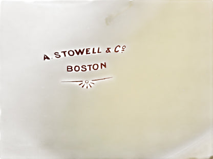 Antique 14" Royal Worcester Snake Handle Ewer Shape 137 A. Stowell Boston Blush Ivory Made in England c. 1880s-1890s