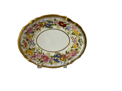 Vintage Hammersley "Queen Anne" Bone China Oval Vegetable Serving Bowl England 1940s-1950s