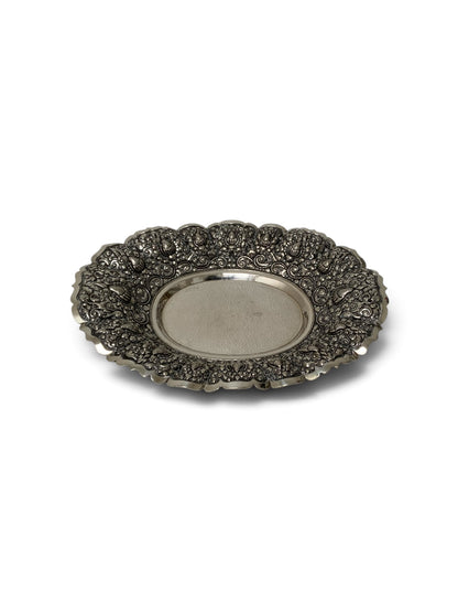 HST Antique Djokja Yogya .800 Silver Articulated Pierced Footed Centerpiece Bowl c. 1930s-1940s