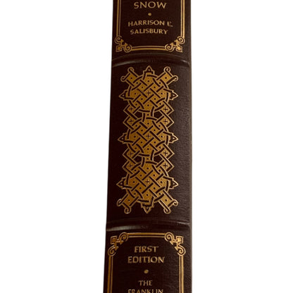 Franklin Mint 1st Edition  Leather Bound Book Salisbury 22K Gilt Moiré 1977 UNREAD  Black Night, White Snow