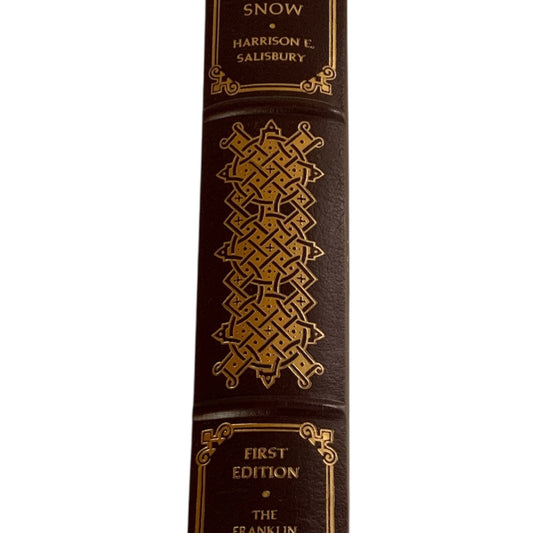 Franklin Mint 1st Edition  Leather Bound Book Salisbury 22K Gilt Moiré 1977 UNREAD  Black Night, White Snow