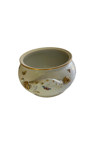 Herend Rothschild Bird Round Soup Tureen Base w/Handles Porcelain 19/RO Made in Hungary