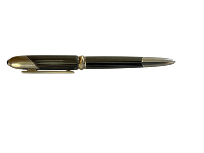 Vintage 1992 Cartier Cougar Ballpoint Pen - Gunmetal Titanium & Onyx Trinity Made in France
