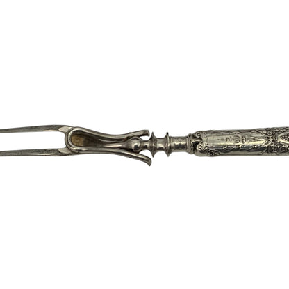 Antique Reed & Barton Renaissance Silverplate 3-Piece Roast Carving Set in Original Klune & Floberg Case USA c. 1890–1910