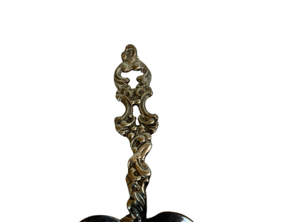 Vintage Sterling Silver Pierced Openwork Serving Spoon Rococo Revival Style USA 1950s-1960s