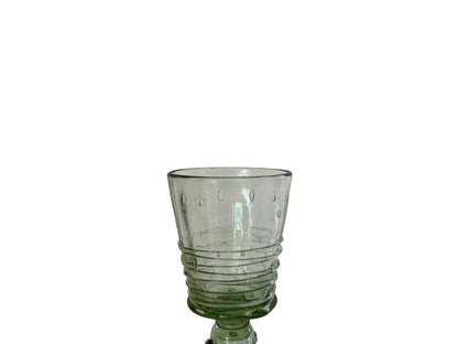 Antique Steuben Frederick Carder Spanish Green Threaded Cordial Glass Shape No. 6359 USA c. 1925