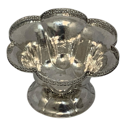 Antique German .830 Silver Six-Lobed Footed Bowl Attributed to Neresheimer Germany c. 1900