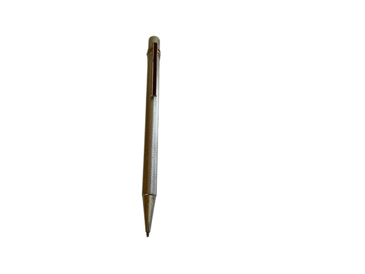 Vintage Must De Cartier Trinity Mechanical Pencil Silver Plated Barleycorn 383403 Silver Plated Made in France 1980s-1990s