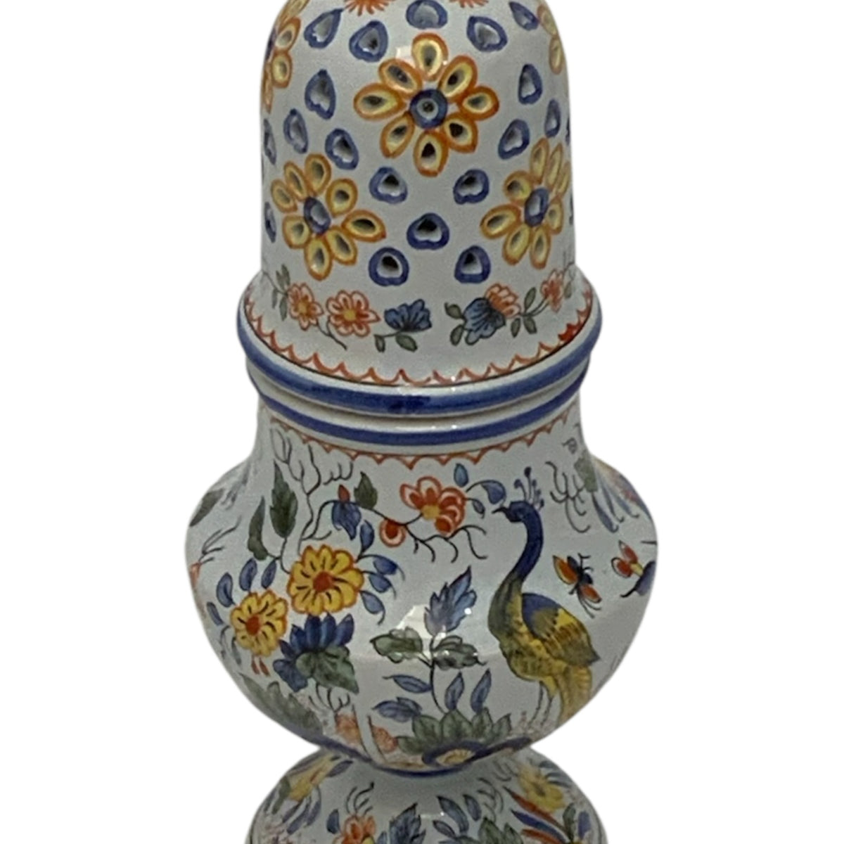 Vintage Tiffany & Co. Hand-Painted French Faience Muffineer Sugar Shaker No. 2896 Made in France 1980s