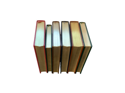 Franklin Mint Signed 1st Ed. Full Leather Bound Books Lot of 6 22K Gilt 1980s UNREAD