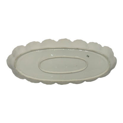 Antique A. Lanternier Limoges Hand-Painted Nautical Sailing Ship Porcelain Fish Platter France c. 1900