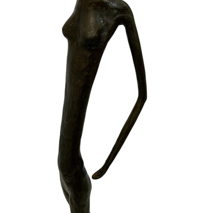 Aharon Bezalel Israeli Modernist Bronze Female Nude Sculpture, Late 1950s–1960s