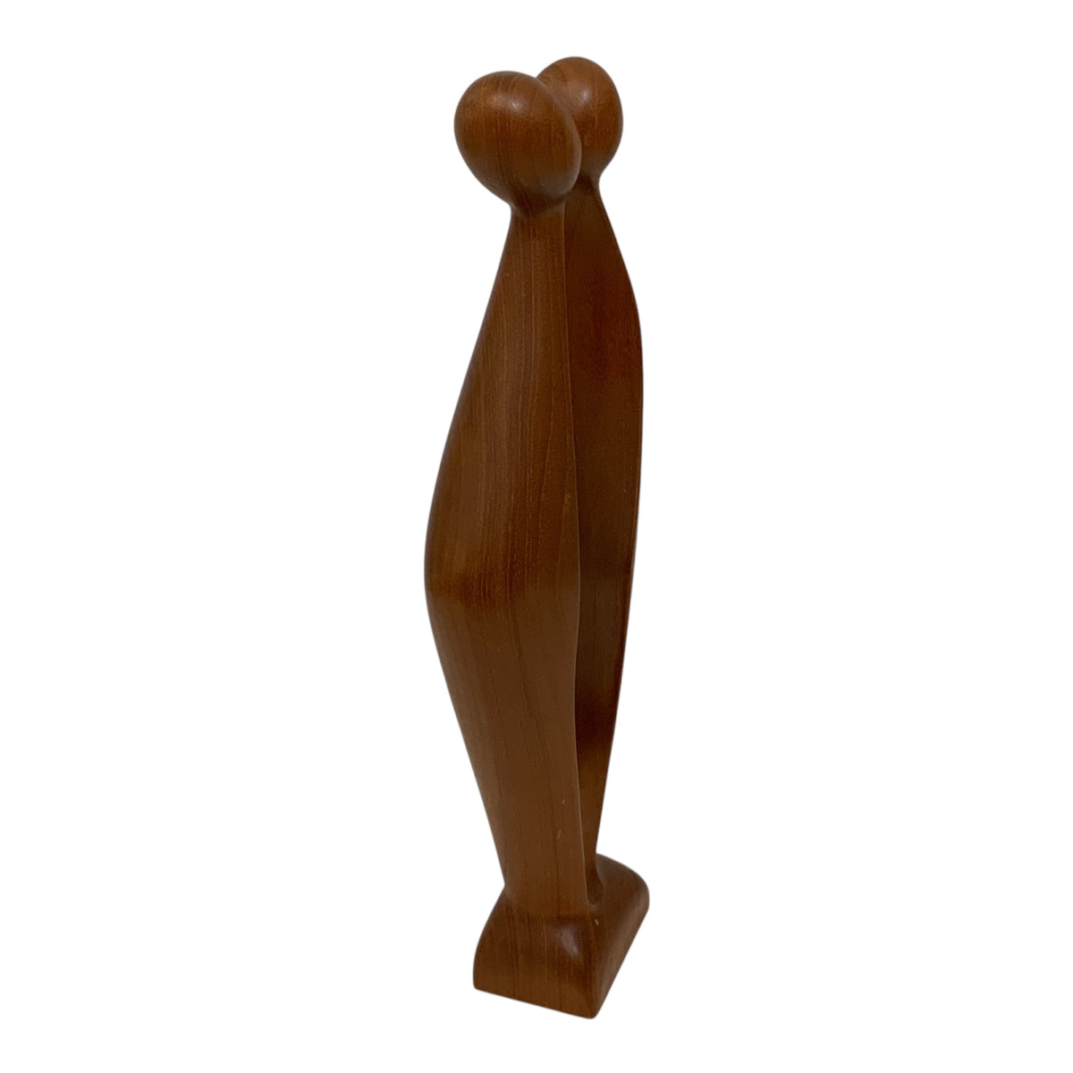Simon Randers Danish Modern Carved Wood Abstract Lovers Sculpture c. 1960s