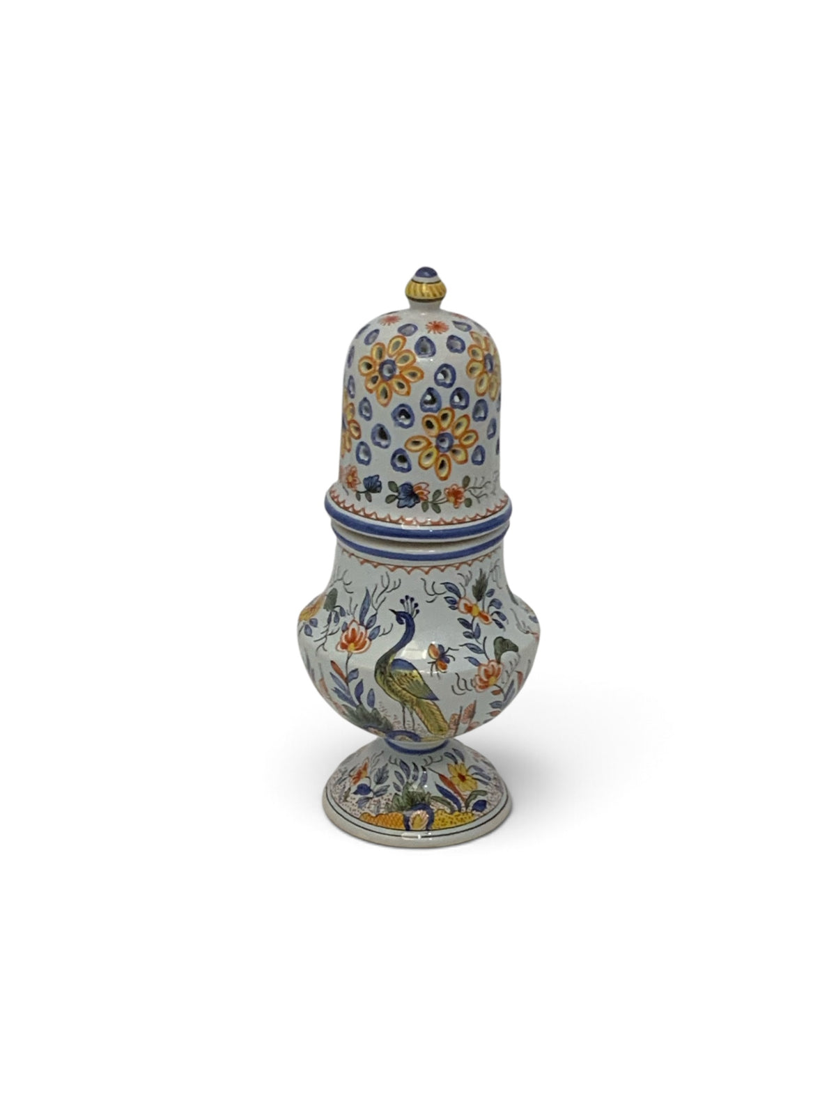 Vintage Tiffany & Co. Hand-Painted French Faience Muffineer Sugar Shaker No. 2896 Made in France 1980s