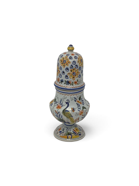 Vintage Tiffany & Co. Hand-Painted French Faience Muffineer Sugar Shaker No. 2896 Made in France 1980s