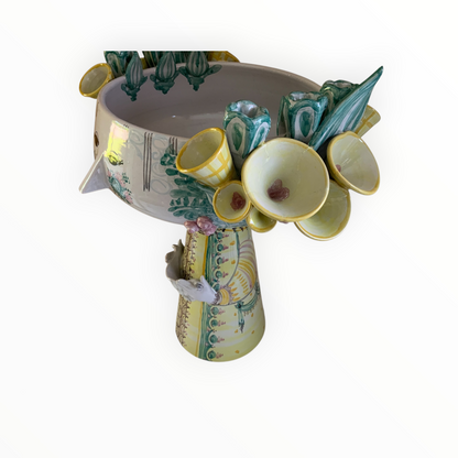 Bjørn Wiinblad (1918–2006) V16 “Eva” Large 20.5" Figural Centerpiece Candelabrum Denmark 1999