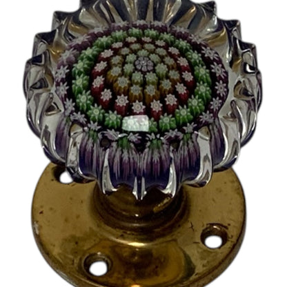 Vintage Perthshire Paperweights Signed Concentric Millefiori Glass Door Knob Scotland c. 1980s-1990s