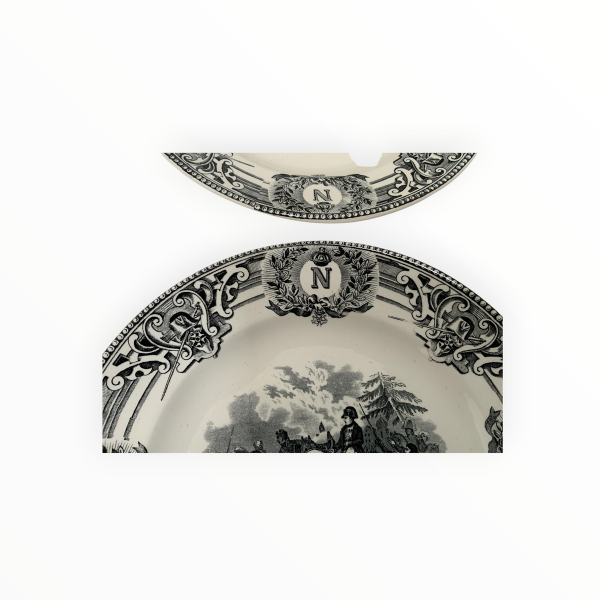 Boch Frères La Louvière Napoleon Commemorative Plates Set of 12 Belgium c. 1920s-1930s