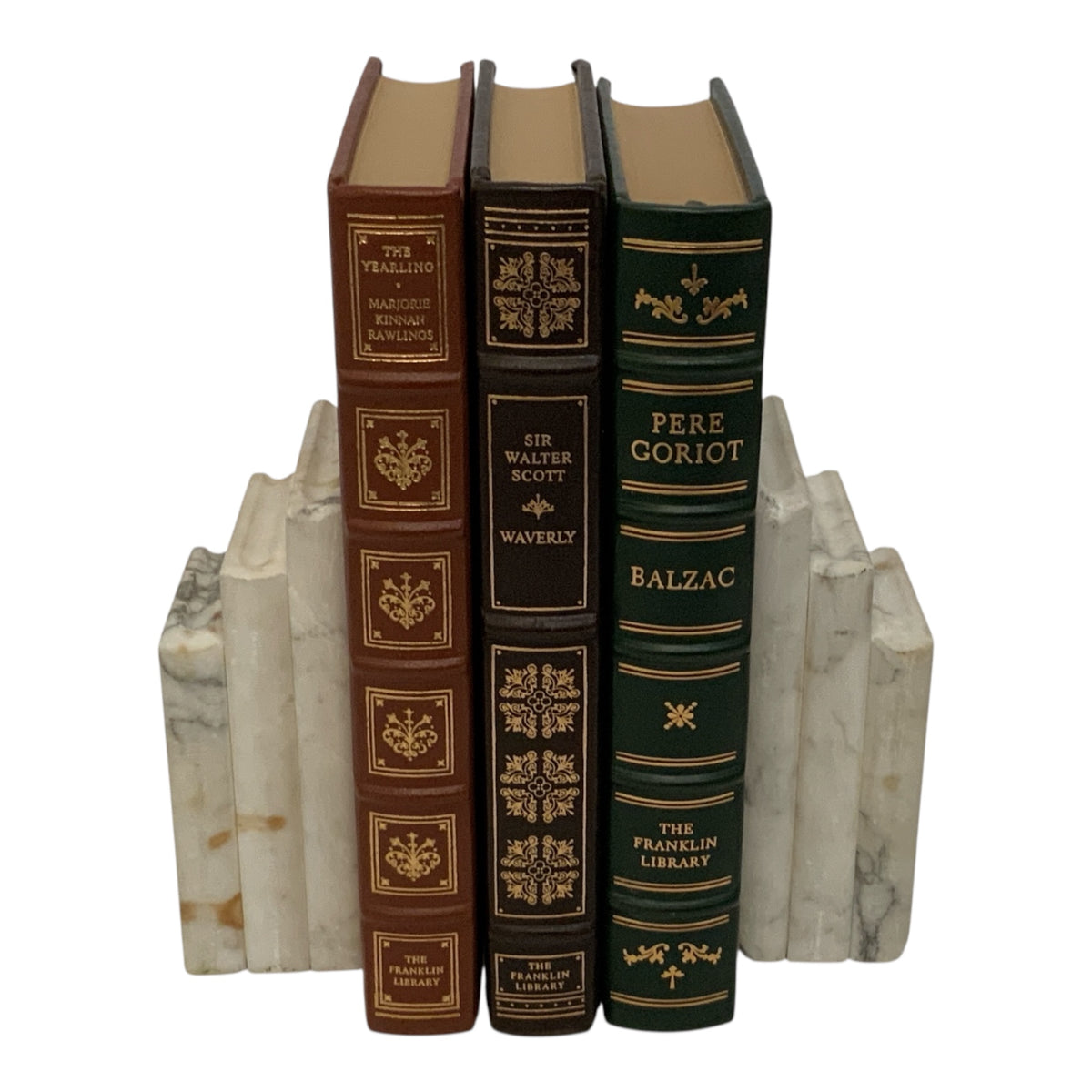 Pair of Vintage Italian Attributed Marble Graduated Book Bookends c. 1960s–1970s