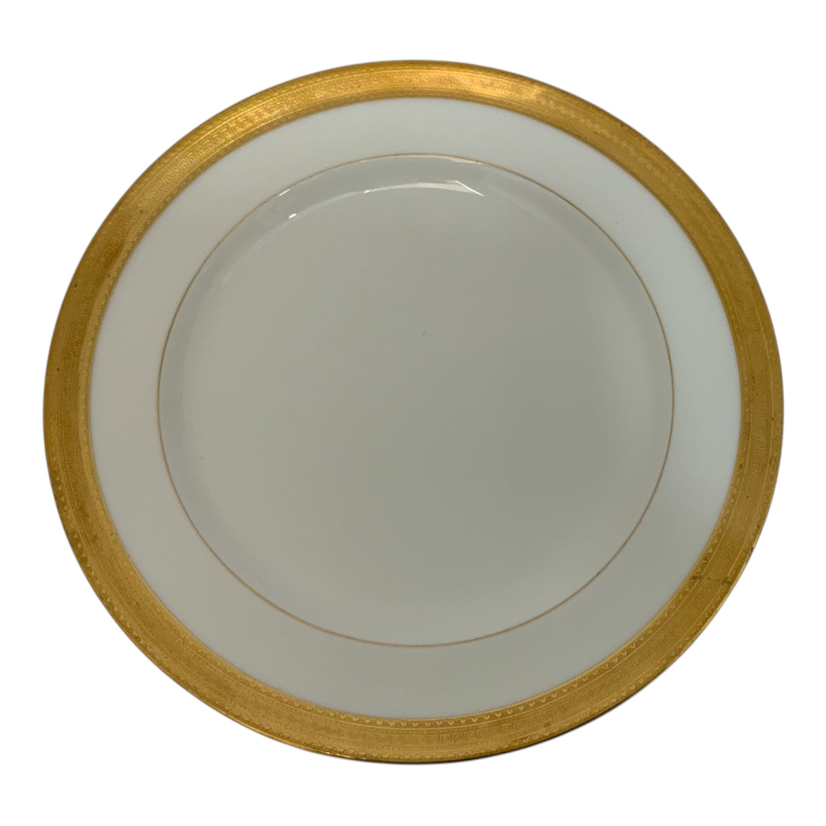 Minton England H1934 Gold Encrusted Greek Key Luncheon Plates Set of 10 9" c. Early 20th Century