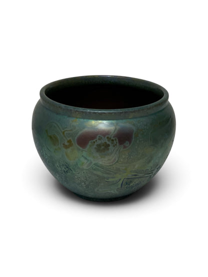Antique Weller Sicard Sicardo Art Nouveau Iridescent Floral Jardiniere American c. 1902-1907
