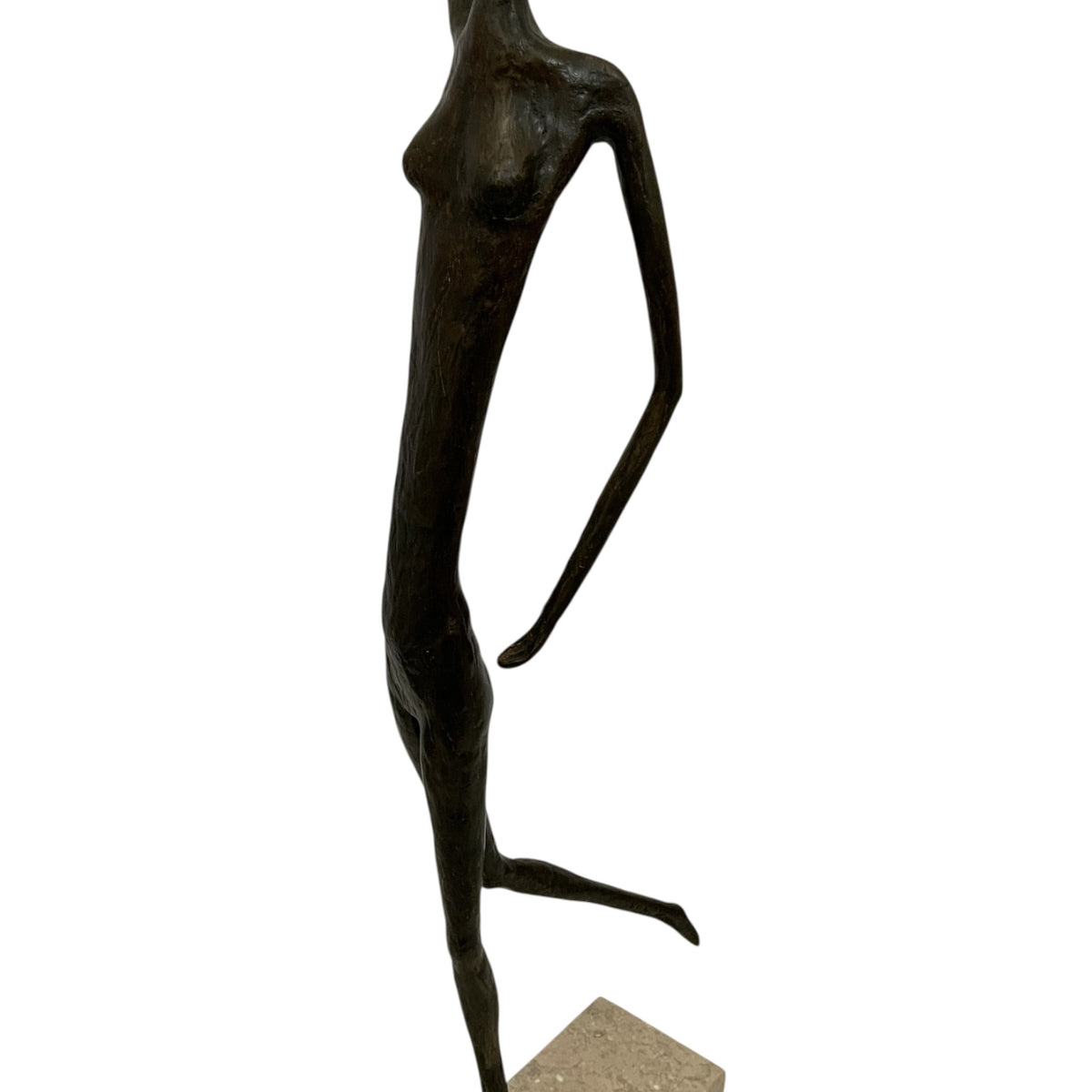 Aharon Bezalel Israeli Modernist Bronze Female Nude Sculpture, Late 1950s–1960s