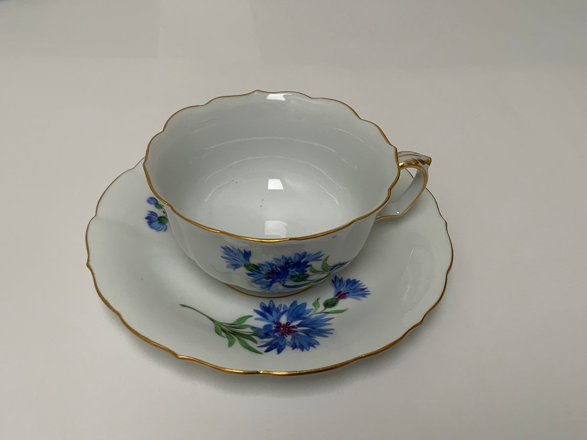 Vintage Rare Meissen Pfeiffer Period 25-Piece Multi-Floral Botanical Coffee & Dessert Service First Quality c1924-1934