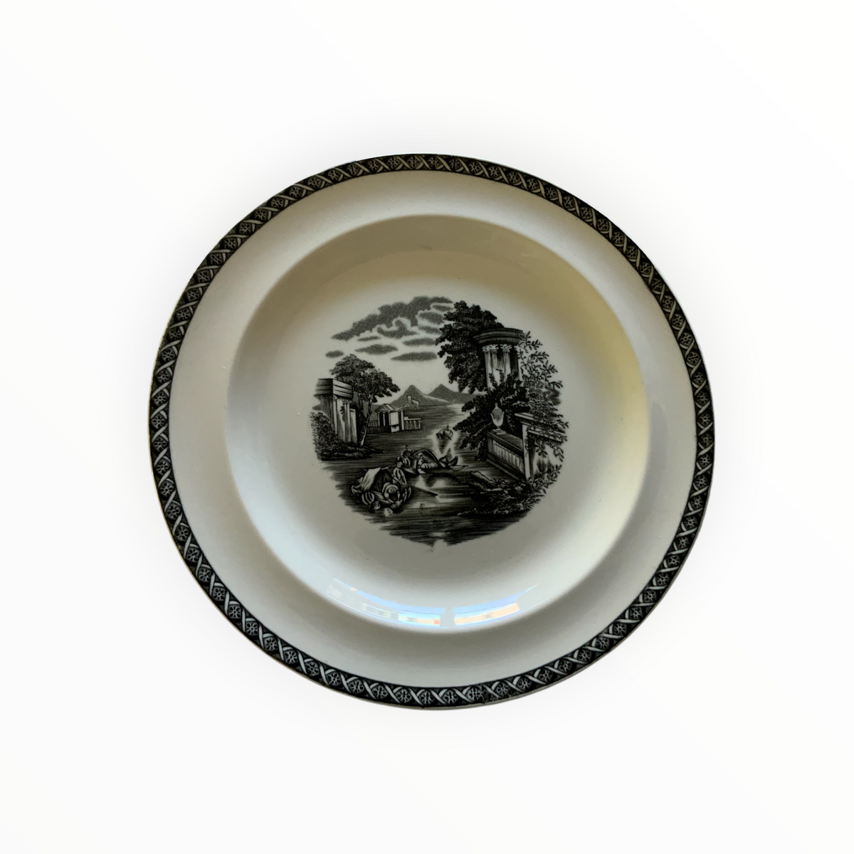 Vintage Wedgwood Lugano Black 51-Piece Dinnerware Set England 1962–1980